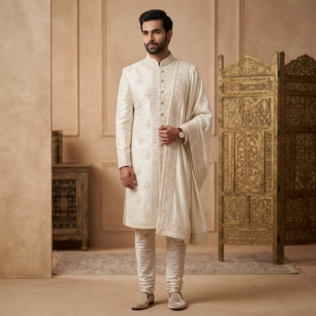 Royal Ivory Sherwani